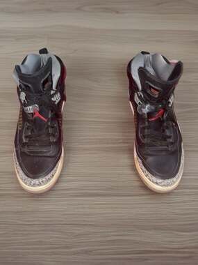 Nike Air Jordan Spizike Brooklyn 40 Acres 315371-034 Black Red Cement Mens Size